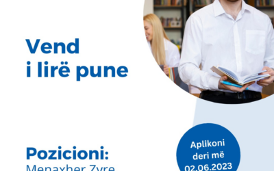 NJOFTIM PËR VEND TË LIRË PUNE NË ELBASAN / Menaxher Zyre
