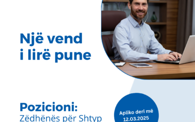 NJOFTIM PËR VEND TË LIRË PUNE NË TIRANË- Zëdhënës për Shtyp dhe Marrëdhënie me Mediat