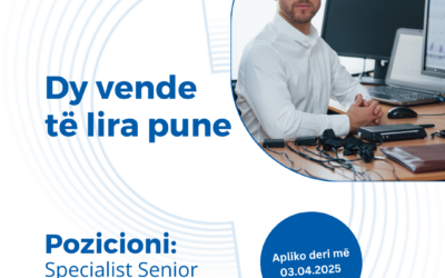 NJOFTIM PËR  DY VENDE TË LIRA PUNE NË TIRANË- Specialist Senior (Administrator Databaze ‘DBA’)