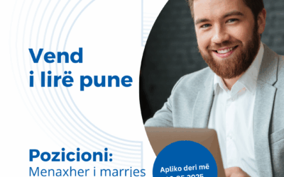 NJOFTIM PËR VEND TË LIRË PUNE NË DURRËS- Menaxher i marrjes në sigurim (produktet vullnetare)
