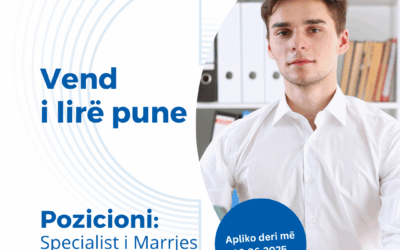 NJOFTIM PËR VEND TË LIRË PUNE - Specialist i Marrjes në Sigurim, Vlorë