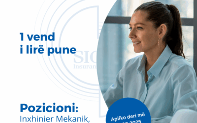 NJOFTIM PËR VEND TË LIRË PUNE- Inxhinier Mekanik, Durrës