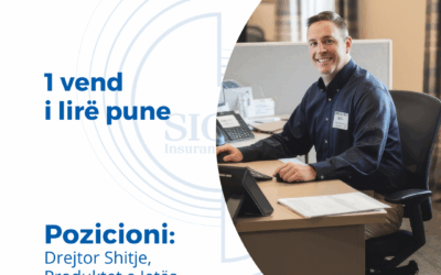 NJOFTIM PËR VEND TË LIRË PUNE- Drejtor shitje Produket e Jetës dhe Pensioneve, Tiranë