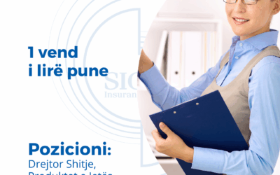 NJOFTIM PËR VEND TË LIRË PUNE- Drejtor shitje Produket e Jetës dhe Pensioneve, Gjirokastër