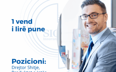 NJOFTIM PËR VEND TË LIRË PUNE- Drejtor shitje Produket e Jetës dhe Pensioneve, Sarandë