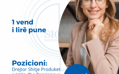 NJOFTIM PËR VEND TË LIRË PUNE - Drejtor Shitje Produket e Jetës dhe Pensioneve, Fier