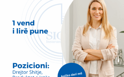 NJOFTIM PËR VEND TË LIRË PUNE - Drejtor Shitje Produket e Jetës dhe Pensioneve, Durrës