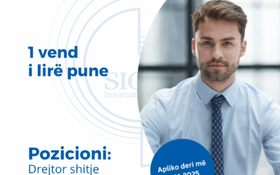 NJOFTIM PËR VEND TË LIRË PUNE - Drejtor shitje Produket e Jetës dhe Pensioneve, Tiranë