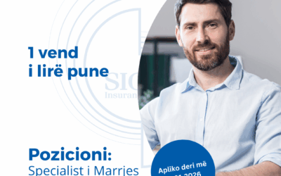 NJOFTIM PËR VEND TË LIRË PUNE - Specialist i Marrjes në Sigurim, Tiranë