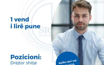 NJOFTIM PËR VEND TË LIRË PUNE- Drejtor shitje produket e Jetës dhe Pensioneve, Durrës