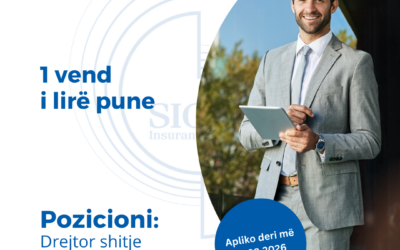 NJOFTIM PËR VEND TË LIRË PUNE- Drejtor shitje produket e Jetës dhe Pensioneve, Lushnjë