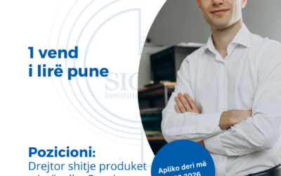 NJOFTIM PËR VEND TË LIRË PUNE - Drejtor shitje produket e Jetës dhe Pensioneve, Divjakë / Lushnjë